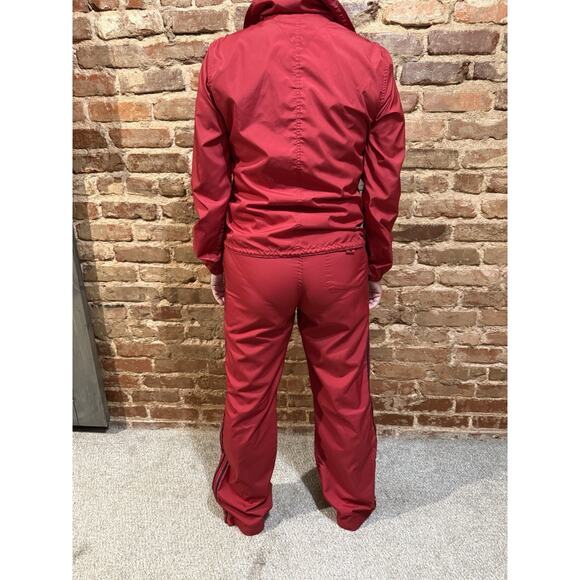 2003 Vintage Tommy Hilfiger Women’s Track Suit Sz M Maroon & Navy Stripe - Picture 3 of 15